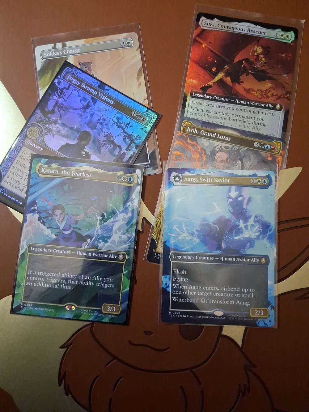 6 Avatar TLA Main Character Borderless & Showcase NM MTG Cards~Aang~Katara~Iroh